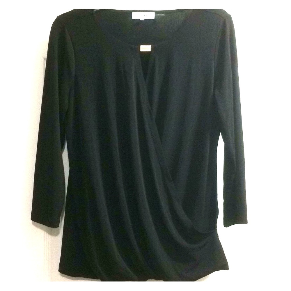 Calvin Klein 3/4 Slv Top with Hardware